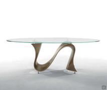 Table with central sinuous base Wave