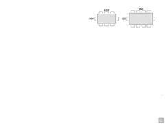 Wave table with wood top - Table seats scheme