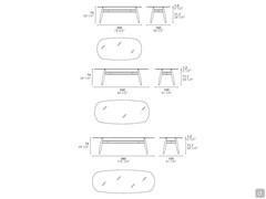 Model and measurements with wooden top