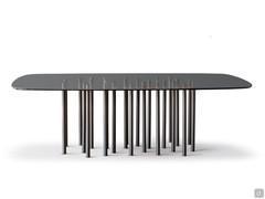 Mille table by Bonaldo with several cylindrical legs