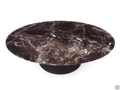 Oval table top in Levanto Red marble