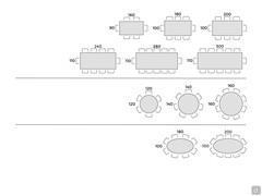 Arex table - Table seats scheme