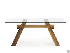 Front view of Cavalletto table measuring 180x85 cm