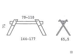 Measurements of the table base