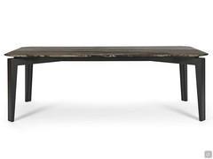 A view of the long side of the Lewis table, in the 220 x 110 cm rectangular model