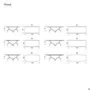 Model and measurements of Atlantis dining table by Cattelan