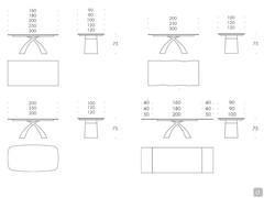 Table Tokyo - Models and Dimensions