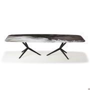 Atlantis design decorated glass dining table by Cattelan