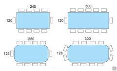 Seats scheme for the wooden top