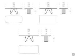 Models and measurements: rectangular and shaped table tops