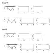 Model and measurements of the Atlantis table by Cattelan