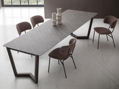 Extendable dining table Lawrence, ideal in modern living rooms or open spaces