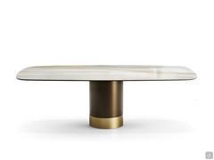 Hidalgo  239 x 119 cm dining table with shaped top and single base