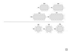 Hidalgo table with ceramic top - Table seats scheme