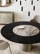 Hidalgo table in the version with wood veneer top and central ceramic insert, fixed or swivel