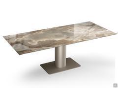 Hidalgo extending table with alabaster polished ceramic top