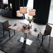 Elvis table by Cattelan with Keramik Calacatta Marble stone top