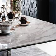 Elvis table by Cattelan with Keramik Calacatta Marble stone top