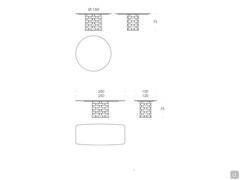 Colosseo table - Model and measurements (MARBLE top)