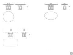 Colosseo table - Model and measurements (GRES PORCELAIN STONEWARE top)