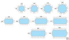 Mellow table by Bonaldo - Table Seats Scheme