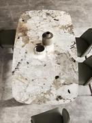 Living room table Masami with polished ceramic shaped top Patagonia