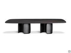 Table Mellow by Bonaldo - 400 cm wooden top, with double base