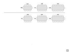 Edwin table with ceramic top - Table seats scheme