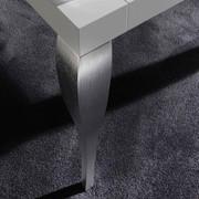 Detail of the legs in solid wood with finish brushed oak silver leaf