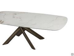 Style table with shaped rectangular top