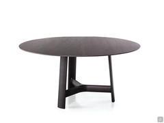 Conrad round wooden table with central base