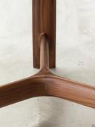 Close up of the base structure made from solid Canaletto walnut