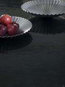 Close-up of table top in hammered glass