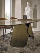 Scott by Cattelan; table with a steel Oxybrass painted base