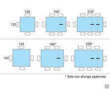 White table with turned legs Lanzi - Table Seating Scheme