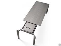 Winston table folding extension system with under-top compartment