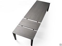 Winston table folding extension system with under-top compartment