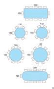 Carioca bevelled glass table - Seating arrangement