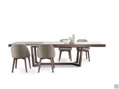 The living room table Coast in the extendable version, with extended extension 