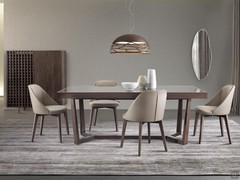 Extendable version of the modern living room table Coast, with frame matching the Astor sideboard