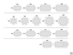 Coast table - Table seats scheme