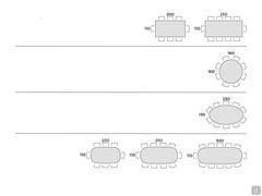 Bon Bon table - Table seats scheme