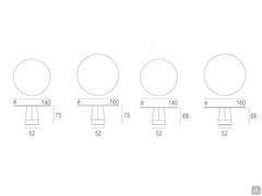 Hamide 140 cm design round table - Models and Measurements