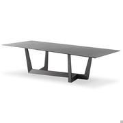 Top in ceramic stone in a dark colour set of Bonaldo's Art table