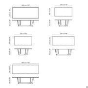 Art table by Bonaldo - fixed rectangular model schemes