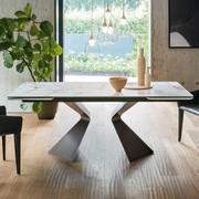 Propra extendable table by Bonaldo with base in bronze metal