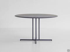 Graphic dining table in the round model Ø128 cm h.75