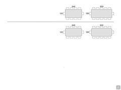 Lancer table with glass or Keramik stone top - Table seats scheme
