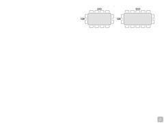 Lancer table with wooden top - Table seats scheme