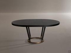 Round table Pipe that when extended becomes oval 178 x 128 cm